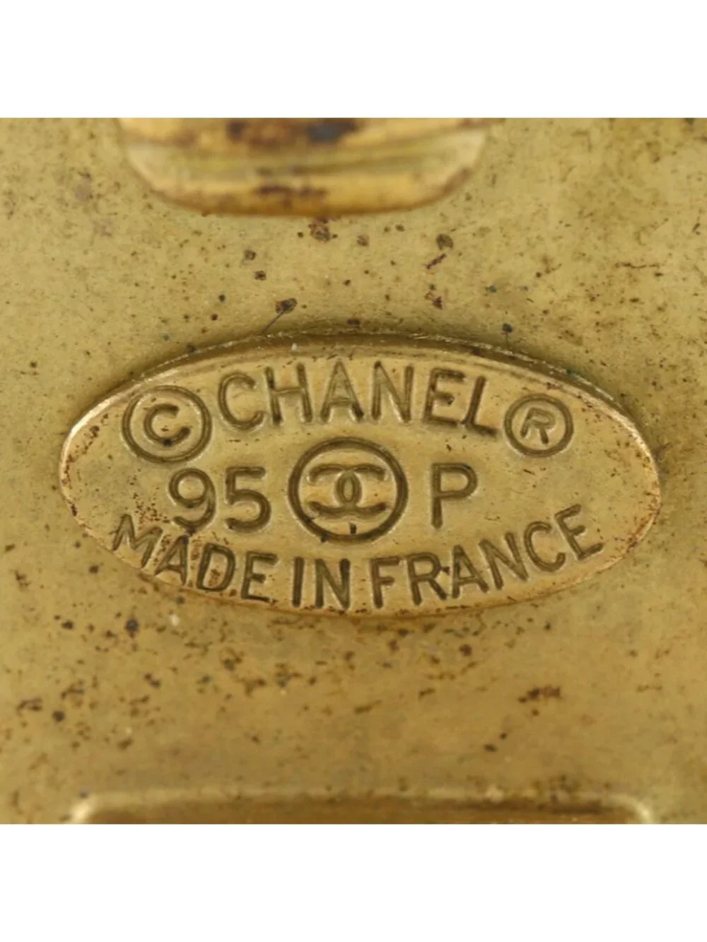 Chanel CC Logo Vintage Gold Plated 95P Earrings
